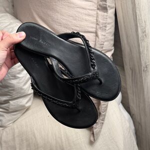 Tory Burch Black Chain Detail Sandals